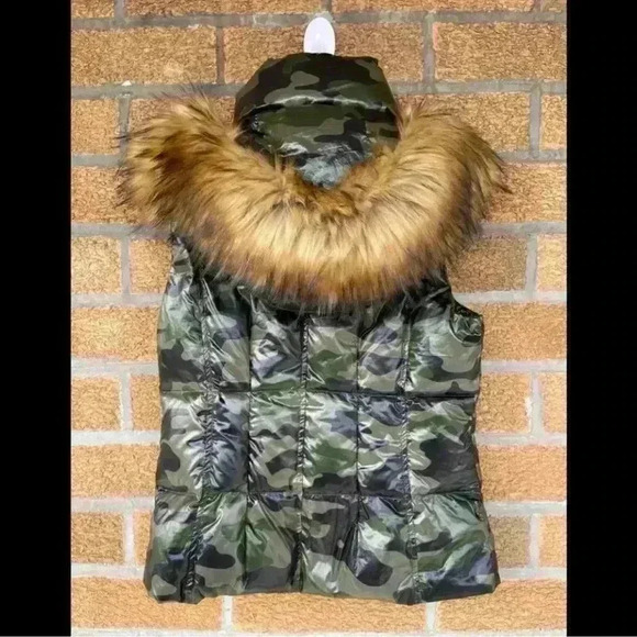 S13 by SAM. Snowcat Down Puffer Vest with Faux Fur Hood small - Picture 5 of 15
